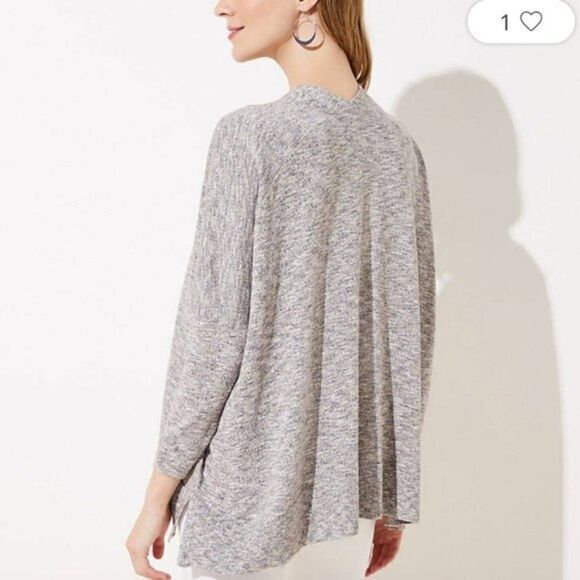 NEW Loft shimmer open poncho sweate, XS - Picture 2 of 10